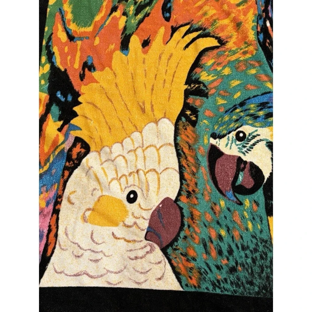 Jungle Oversized Big Beach Pool Bath Towel Tropical Cotton Parrots 35 X 65‎
